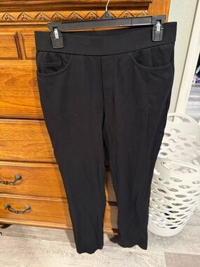 Kim Rogers Black Stretch Ponte Pull-On Pants